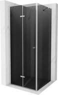 Mexen Lima folding shower cubicle 70 x 70 cm, Graphite, Chrome - 856-070-070-01-40