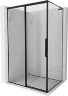 Mexen Rox L left sliding shower cabin 110 x 120 cm, black frame, black - 8C2L-110-120-70-70-L
