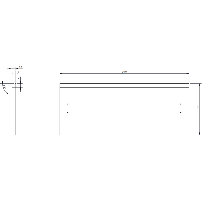 Mexen Orio 50 cm Bathroom Cabinet with Vela Sink, 1 Drawer, Black Gloss/Black Matte - 91A10-05023-1-BF70-W23M71