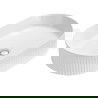 Mexen Grovo countertop washbasin ribbed 57 x 36 cm, white - 22305700