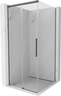 Mexen Rox sliding shower cabin 95 x 95 cm, transparent, brushed gun gray - 8C2-095-095-66-00