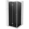 Mexen Lima folding shower enclosure 90 x 90 cm, graphite, chrome - 856-090-090-01-40