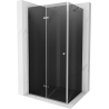 Mexen Lima folding shower cubicle 90 x 100 cm, Graphite, Chrome - 856-090-100-01-40