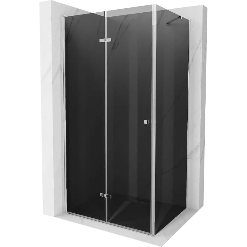 Mexen Lima folding shower cubicle 90 x 120 cm, Graphite, Chrome - 856-090-120-01-40