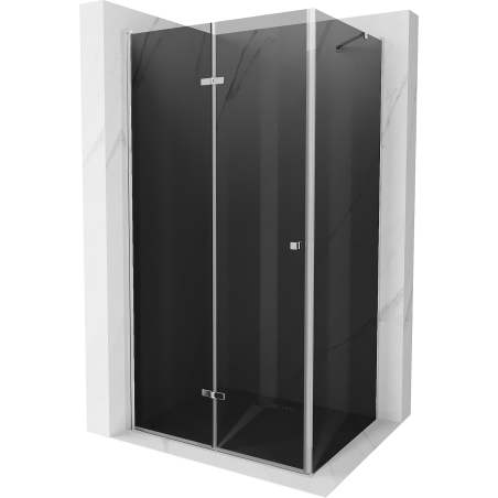 Mexen Lima foldable shower cabin 100 x 80 cm, graphite, chrome - 856-100-080-01-40