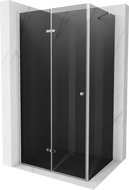 Mexen Lima folding shower enclosure 100 x 80 cm, graphite, chrome - 856-100-080-01-40