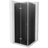 Mexen Lima folding shower cubicle 100 x 100 cm, Graphite, Chrome - 856-100-100-01-40