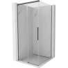Mexen Rox sliding shower cabin 100 x 100 cm, transparent, brushed gun gray - 8C2-100-100-66-00