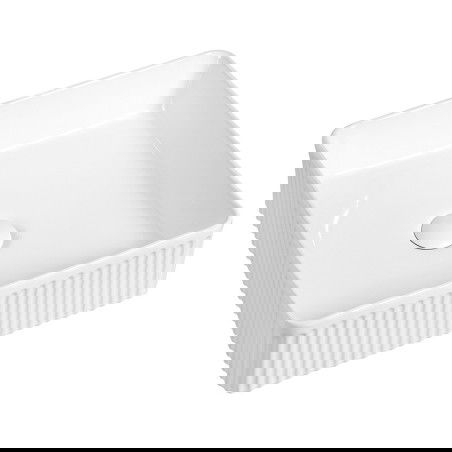 Mexen Grovo countertop washbasin fluted 37 x 37 cm, white - 22303700