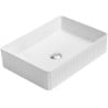 Mexen Grovo countertop washbasin grooved 50 x 34 cm, white - 22305000
