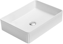 Mexen Grovo countertop washbasin grooved 50 x 34 cm, white - 22305000