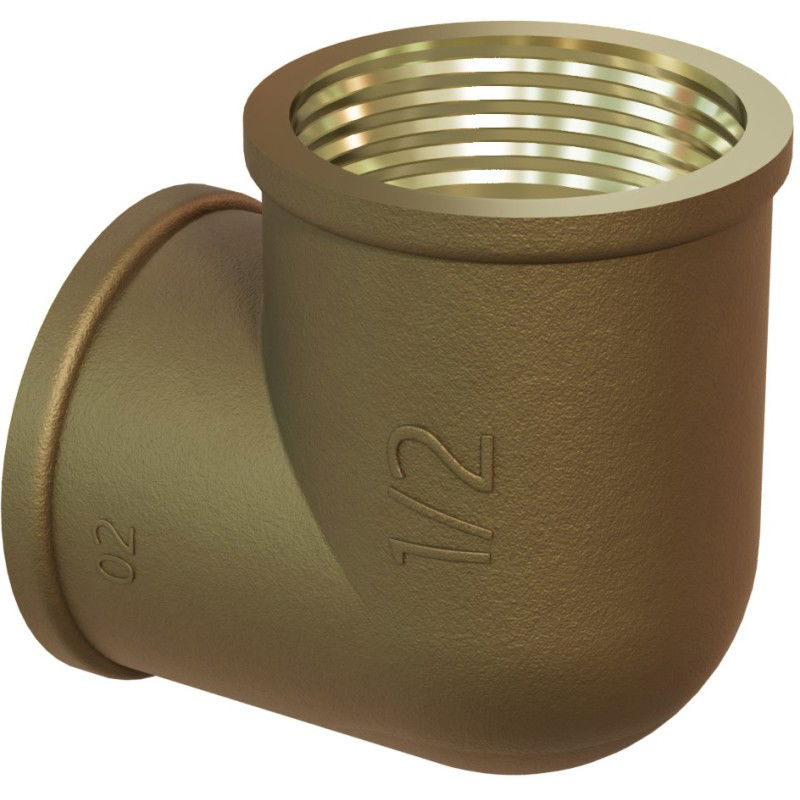 Mexen BRASS brass elbow 3/8 FF x 3/8 FF - W97402-3838