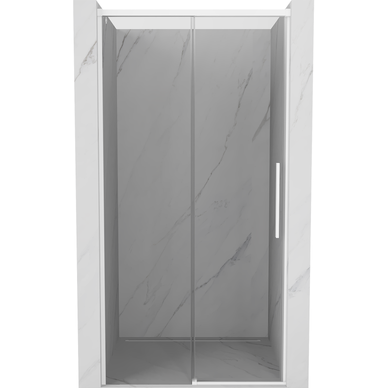 Mexen Rox sliding shower doors 135 cm, transparent, white - 8C2-135-000-20-00