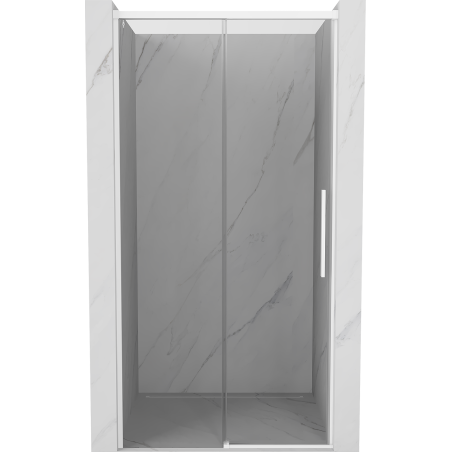Mexen Rox sliding shower doors 135 cm, transparent, white - 8C2-135-000-20-00