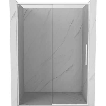 Mexen Rox sliding shower door 140 cm, transparent, white - 8C2-140-000-20-00