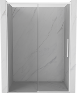 Mexen Rox sliding shower doors 150 cm, transparent, white - 8C2-150-000-20-00