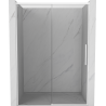 Mexen Rox 155 cm Sliding Shower Doors, Transparent, White - 8C2-155-000-20-00