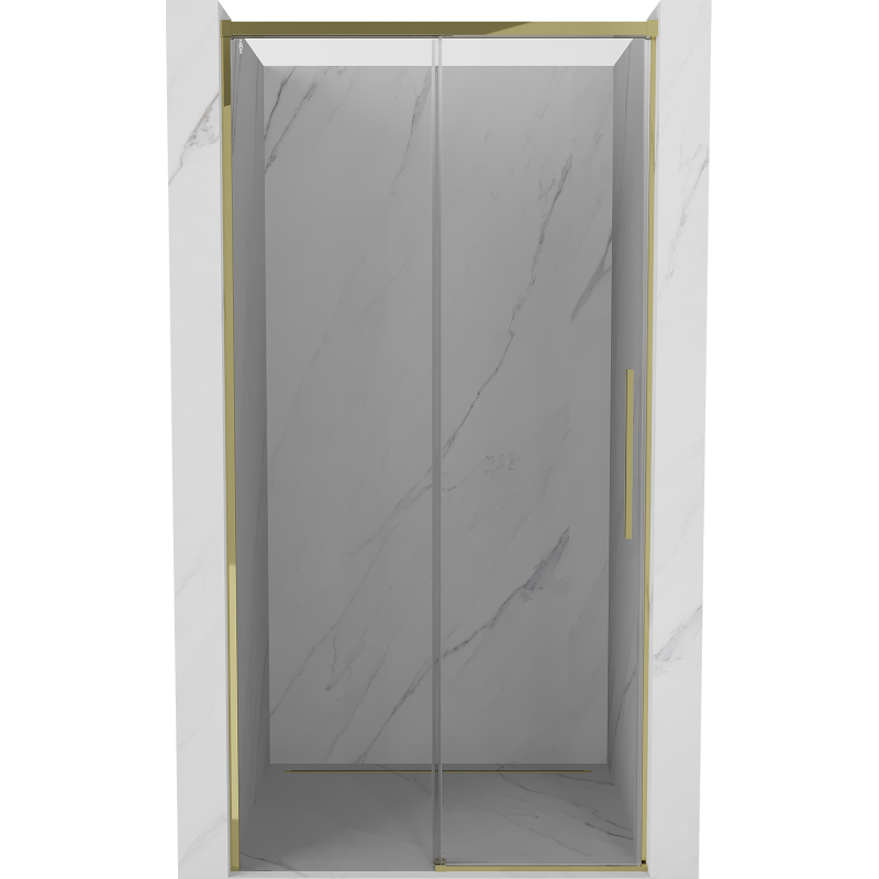 Mexen Rox sliding shower door 135 cm, transparent, gold - 8C2-135-000-50-00