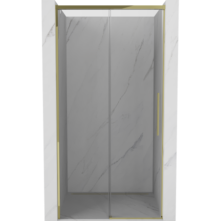Mexen Rox sliding shower door 135 cm, transparent, gold - 8C2-135-000-50-00
