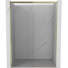 Mexen Rox sliding shower door 140 cm, transparent, gold - 8C2-140-000-50-00