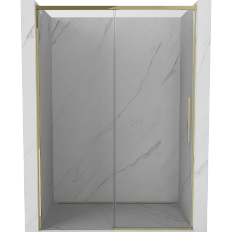 Mexen Rox sliding shower door 145 cm, transparent, gold - 8C2-145-000-50-00