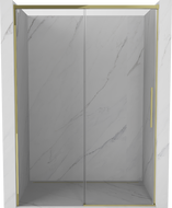 Mexen Rox sliding shower door 150 cm, transparent, gold - 8C2-150-000-50-00