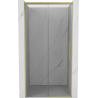 Mexen Rox Sliding Shower Door 130 cm, Transparent, Brushed Gold - 8C2-130-000-55-00