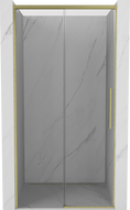 Mexen Rox sliding shower door 135 cm, transparent, brushed gold - 8C2-135-000-55-00