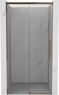 Mexen Rox sliding shower door 125 cm, transparent, rose gold - 8C2-125-000-60-00
