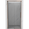 Mexen Rox sliding shower door 135 cm, transparent, rose gold - 8C2-135-000-60-00