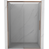 Mexen Rox sliding shower door 140 cm, transparent, rose gold - 8C2-140-000-60-00