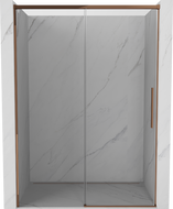 Mexen Rox sliding shower door 145 cm, transparent, rose gold - 8C2-145-000-60-00