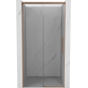 Mexen Rox sliding shower door 100 cm, transparent, brushed copper - 8C2-100-000-65-00