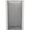 Mexen Rox 130 cm Sliding Shower Door, Transparent, Brushed Copper - 8C2-130-000-65-00