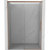 Mexen Rox 155 cm Sliding Shower Door, Transparent, Brushed Copper - 8C2-155-000-65-00