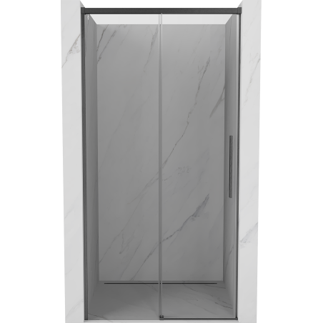 Mexen Rox sliding shower door 115 cm, transparent, gun gray brushed - 8C2-115-000-66-00