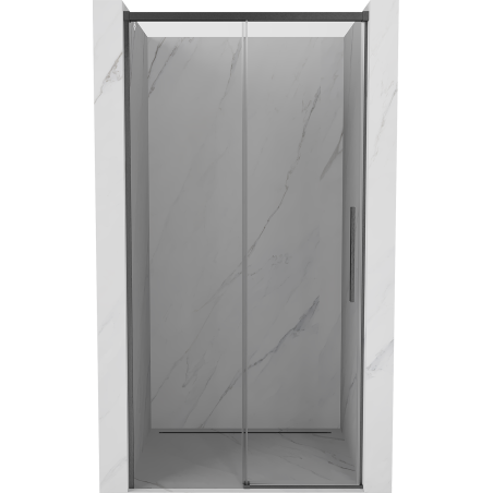 Mexen Rox sliding shower doors 135 cm, transparent, brushed gun gray - 8C2-135-000-66-00