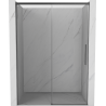 Mexen Rox Sliding Shower Doors 140 cm, Transparent, Brushed Gun Gray - 8C2-140-000-66-00