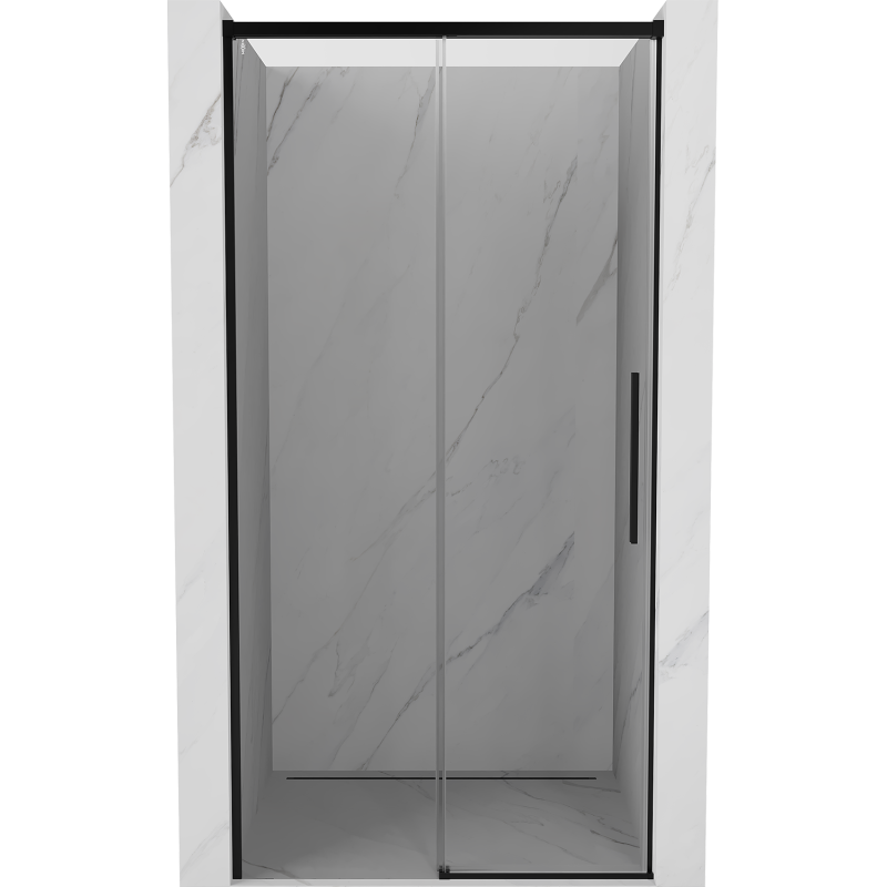 Mexen Rox sliding shower door 100 cm, transparent, black - 8C2-100-000-70-00