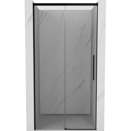 Mexen Rox sliding shower door 100 cm, transparent, black - 8C2-100-000-70-00