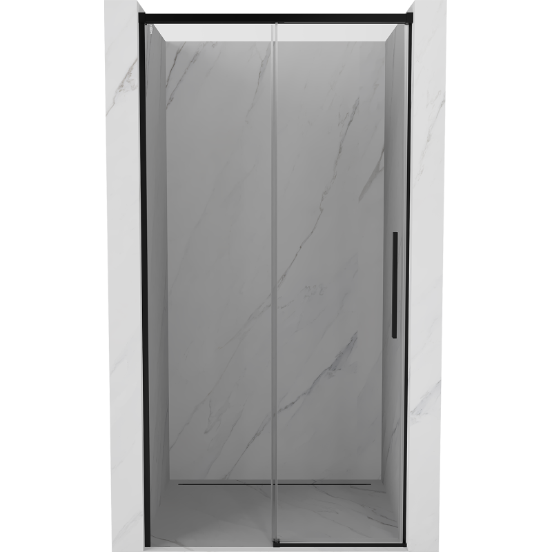 Mexen Rox sliding shower door 115 cm, transparent, black - 8C2-115-000-70-00
