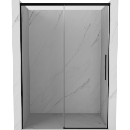 Mexen Rox sliding shower doors 140 cm, transparent, black - 8C2-140-000-70-00