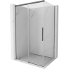 Mexen Rox sliding shower enclosure 150 x 120 cm, transparent, brushed gun gray - 8C2-150-120-66-00