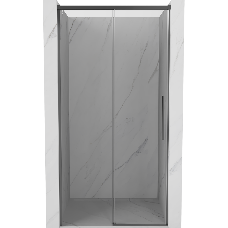 Mexen Rox sliding shower door 125 cm, transparent, gun metal - 8C2-125-000-95-00
