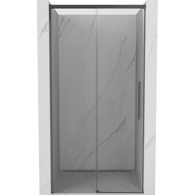 Mexen Rox sliding shower door 135 cm, transparent, gun metal - 8C2-135-000-95-00
