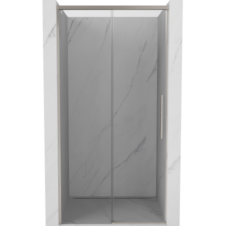 Mexen Rox sliding shower door 100 cm, transparent, brushed nickel - 8C2-100-000-97-00