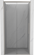 Mexen Rox sliding shower doors 130 cm, transparent, brushed nickel - 8C2-130-000-97-00