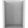 Mexen Rox sliding shower door 145 cm, transparent, brushed nickel - 8C2-145-000-97-00