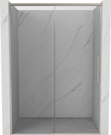 Mexen Rox sliding shower door 145 cm, transparent, brushed nickel - 8C2-145-000-97-00
