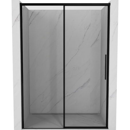 Mexen Rox left sliding shower door 140 cm, black frame, black - 8C2-140-000-70-70-L